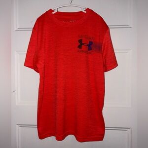 Under Armour orange Short Sleeve Tee with Navy Logo YMD